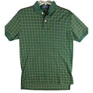 Polo Ralph Lauren Classic Fit Shirt Mens L Check 100% Cotton Short Sleeve Soft